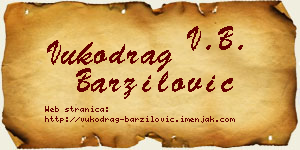 Vukodrag Barzilović vizit kartica